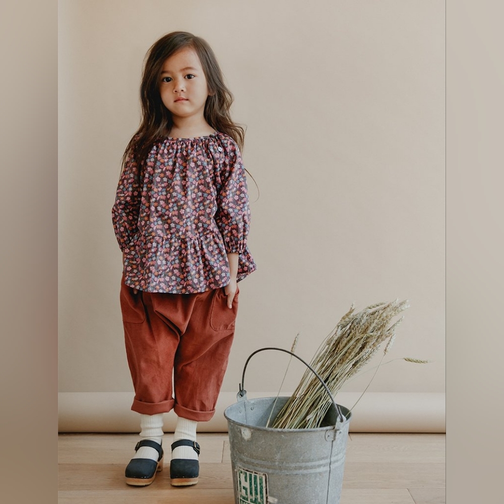 Floral Kids Blouse - Multicolor